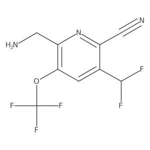 2-(Aminomethyl)-6-cyano-5-(difluoromethyl)-3-(trifluoromethoxy)pyridine结构式