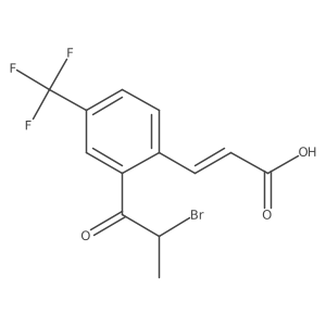 2-(2-Bromopropanoyl)-4-(trifluoromethyl)cinnamic acid Structure