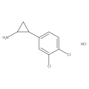 (1R,2R)-2-(3,4-dichlorophenyl)cyclopropan-1-amine hydrochloride Structure