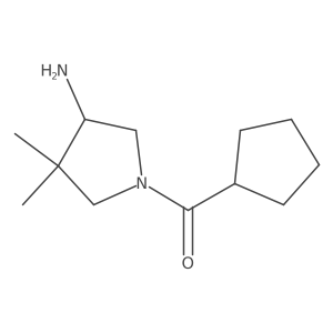 1-Cyclopentanecarbonyl-4,4-dimethylpyrrolidin-3-amine结构式