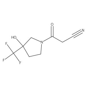 3-(3-Hydroxy-3-(trifluoromethyl)pyrrolidin-1-yl)-3-oxopropanenitrile Structure