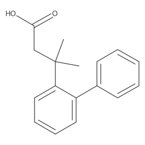 3-Methyl-3-(2-phenylphenyl)butanoic acid结构式
