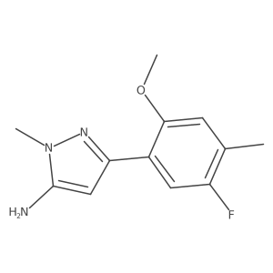 3-(5-fluoro-2-methoxy-4-methylphenyl)-1-methyl-1H-pyrazol-5-amine结构式