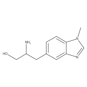 2-amino-3-(1-methyl-1H-1,3-benzodiazol-5-yl)propan-1-ol结构式