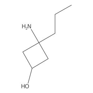 3-Amino-3-propylcyclobutan-1-ol结构式