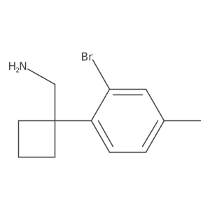 [1-(2-Bromo-4-methylphenyl)cyclobutyl]methanamine Structure