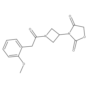 3-(1-(2-(2-Methoxyphenyl)acetyl)azetidin-3-yl)oxazolidine-2,4-dione结构式