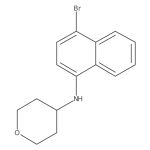 N-(4-bromo-1-naphthalenyl)tetrahydro-2H-pyran-4-amine Structure