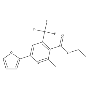 Ethyl 6-(furan-2-yl)-2-methyl-4-(trifluoromethyl)nicotinate结构式