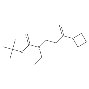 tert-butyl N-(3-cyclobutyl-3-oxopropyl)-N-ethylcarbamate Structure