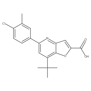 5-(4-Chloro-3-methylphenyl)-7-(1,1-dimethylethyl)-furo[3,2-b]pyridine-2-carboxylic acid Structure
