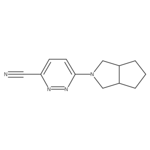 6-{Octahydrocyclopenta[c]pyrrol-2-yl}pyridazine-3-carbonitrile结构式