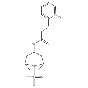 2-(2-fluorophenoxy)-N-(8-(methylsulfonyl)-8-azabicyclo[3.2.1]octan-3-yl)acetamide结构式