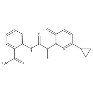 2-(2-(3-cyclopropyl-6-oxopyridazin-1(6H)-yl)propanamido)benzamide结构式