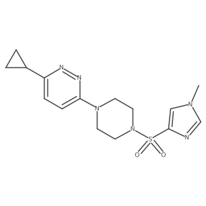 3-cyclopropyl-6-(4-((1-methyl-1H-imidazol-4-yl)sulfonyl)piperazin-1-yl)pyridazine Structure