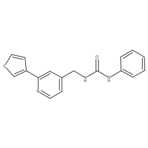 1-Phenyl-3-((2-(thiophen-3-yl)pyridin-4-yl)methyl)urea Structure