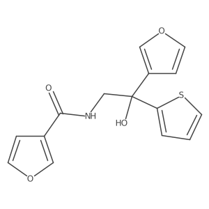 N-(2-(furan-3-yl)-2-hydroxy-2-(thiophen-2-yl)ethyl)furan-3-carboxamide结构式