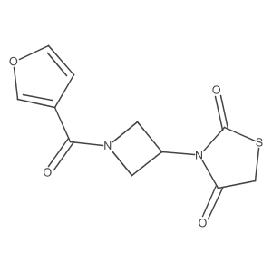 3-(1-(Furan-3-carbonyl)azetidin-3-yl)thiazolidine-2,4-dione结构式