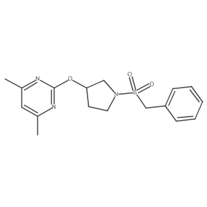2-((1-(Benzylsulfonyl)pyrrolidin-3-yl)oxy)-4,6-dimethylpyrimidine结构式