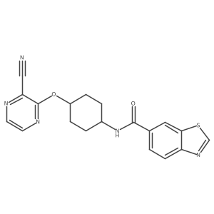 N-((1r,4r)-4-((3-cyanopyrazin-2-yl)oxy)cyclohexyl)benzo[d]thiazole-6-carboxamide Structure