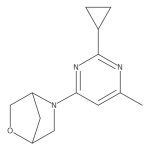 5-(2-Cyclopropyl-6-methylpyrimidin-4-yl)-2-oxa-5-azabicyclo[2.2.1]heptane Structure