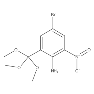 4-Bromo-2-nitro-6-(trimethoxymethyl)aniline结构式
