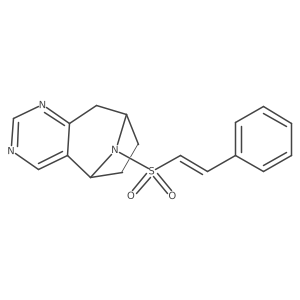 (5R,8S)-10-((E)-styrylsulfonyl)-6,7,8,9-tetrahydro-5H-5,8-epiminocyclohepta[d]pyrimidine Structure
