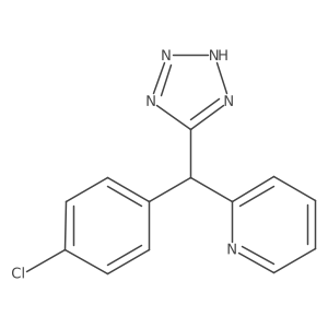 2-[(S)-(4-chlorophenyl)(1H-1,2,3,4-tetrazol-5-yl)methyl]pyridine Structure