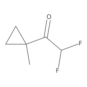 2,2-Difluoro-1-(1-methylcyclopropyl)ethan-1-one结构式