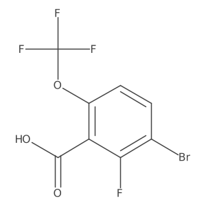 3-Bromo-2-fluoro-6-(trifluoromethoxy)benzoic acid结构式