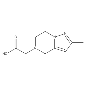 2-(2-methyl-6,7-dihydro-4H-pyrazolo[1,5-a]pyrazin-5-yl)acetic acid Structure