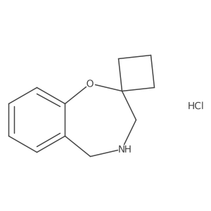 4,5-dihydro-3H-spiro[1,4-benzoxazepine-2,1'-cyclobutane] hydrochloride结构式