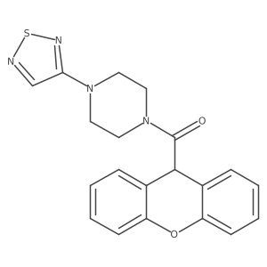 1-(1,2,5-thiadiazol-3-yl)-4-(9H-xanthene-9-carbonyl)piperazine结构式