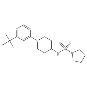 N-{1-[6-(trifluoromethyl)pyrimidin-4-yl]piperidin-4-yl}pyrrolidine-1-sulfonamide Structure
