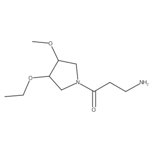 3-Amino-1-(3-ethoxy-4-methoxypyrrolidin-1-yl)propan-1-one结构式