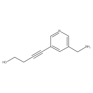 4-[5-(Aminomethyl)pyridin-3-yl]but-3-yn-1-ol Structure