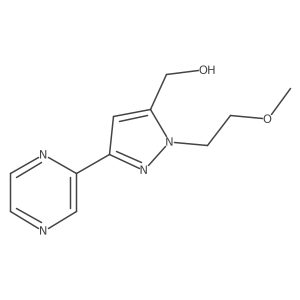 (1-(2-methoxyethyl)-3-(pyrazin-2-yl)-1H-pyrazol-5-yl)methanol Structure