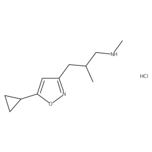 [3-(5-Cyclopropyl-1,2-oxazol-3-yl)-2-methylpropyl](methyl)amine hydrochloride Structure