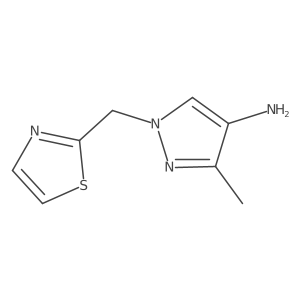 3-methyl-1-[(1,3-thiazol-2-yl)methyl]-1H-pyrazol-4-amine结构式