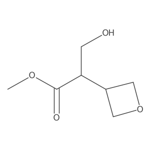 Methyl 3-hydroxy-2-(oxetan-3-yl)propanoate结构式