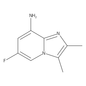 8-Amino-2,3-dimethyl-6-fluoroimidazo[1,2-a]pyridine结构式