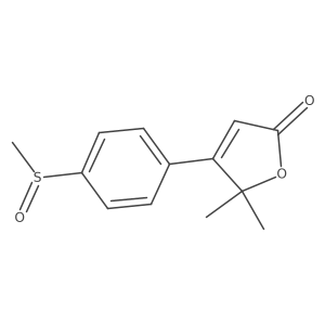 5,5-Dimethyl-4-(4-(methylsulfinyl)phenyl)furan-2(5H)-one结构式