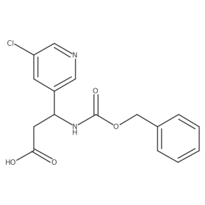 (3R)-3-{[(benzyloxy)carbonyl]amino}-3-(5-chloropyridin-3-yl)propanoic acid结构式