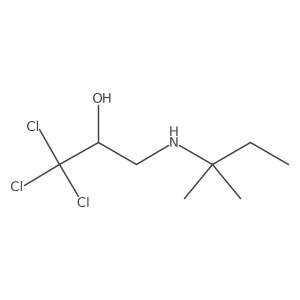 1,1,1-Trichloro-3-[(2-methylbutan-2-yl)amino]propan-2-ol结构式