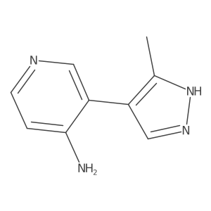3-(3-methyl-1H-pyrazol-4-yl)pyridin-4-amine结构式