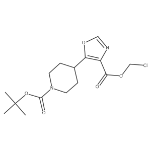 Tert-butyl 4-{4-[(chloromethoxy)carbonyl]-1,3-oxazol-5-yl}piperidine-1-carboxylate Structure