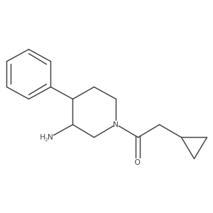 1-(3-Amino-4-phenylpiperidin-1-yl)-2-cyclopropylethan-1-one Structure