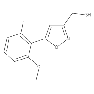 [5-(2-Fluoro-6-methoxyphenyl)-1,2-oxazol-3-yl]methanethiol结构式