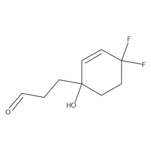 3-(4,4-Difluoro-1-hydroxycyclohex-2-en-1-yl)propanal结构式