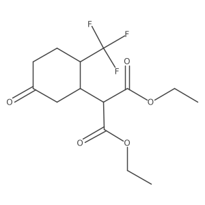 1,3-Diethyl 2-[5-oxo-2-(trifluoromethyl)cyclohexyl]propanedioate Structure